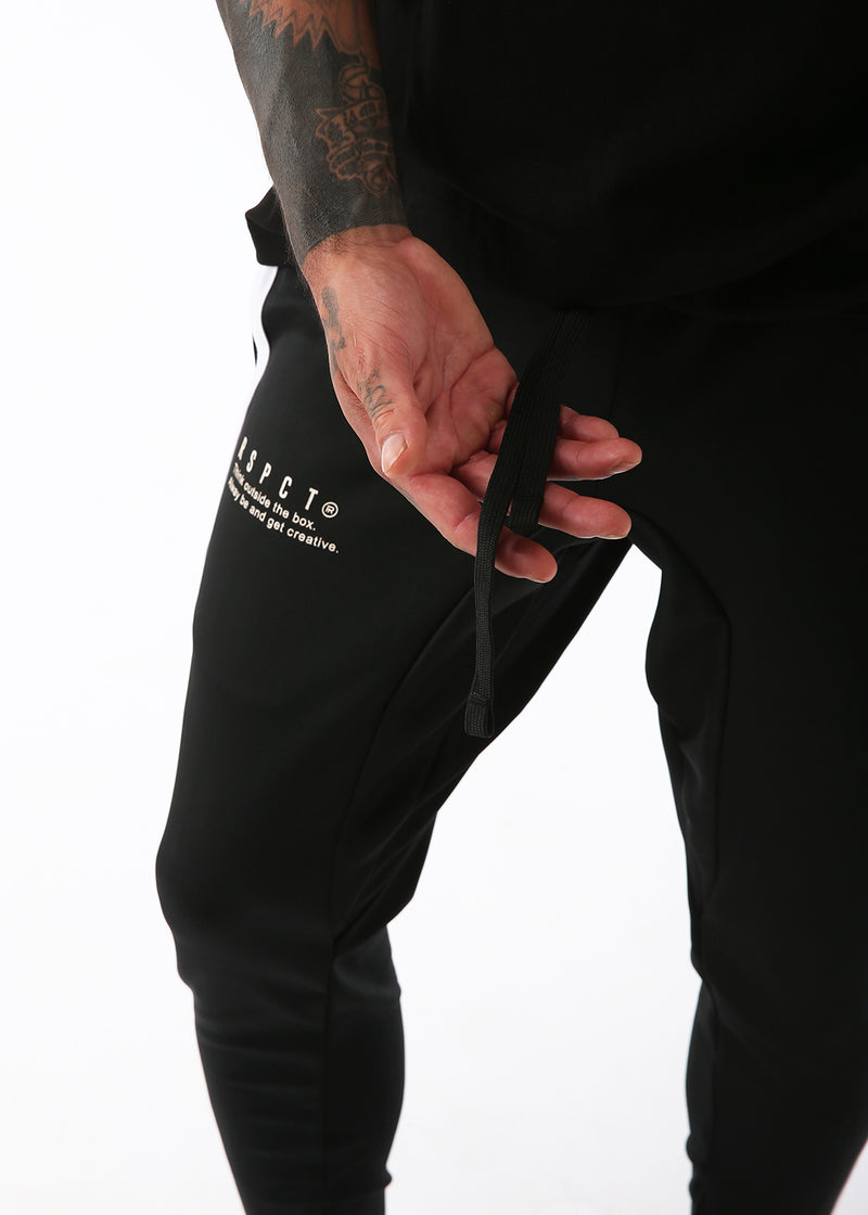 Double line Jersey Zip Pants [black]
