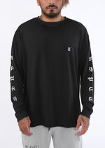 Dry R Over Size Long Tee [black]