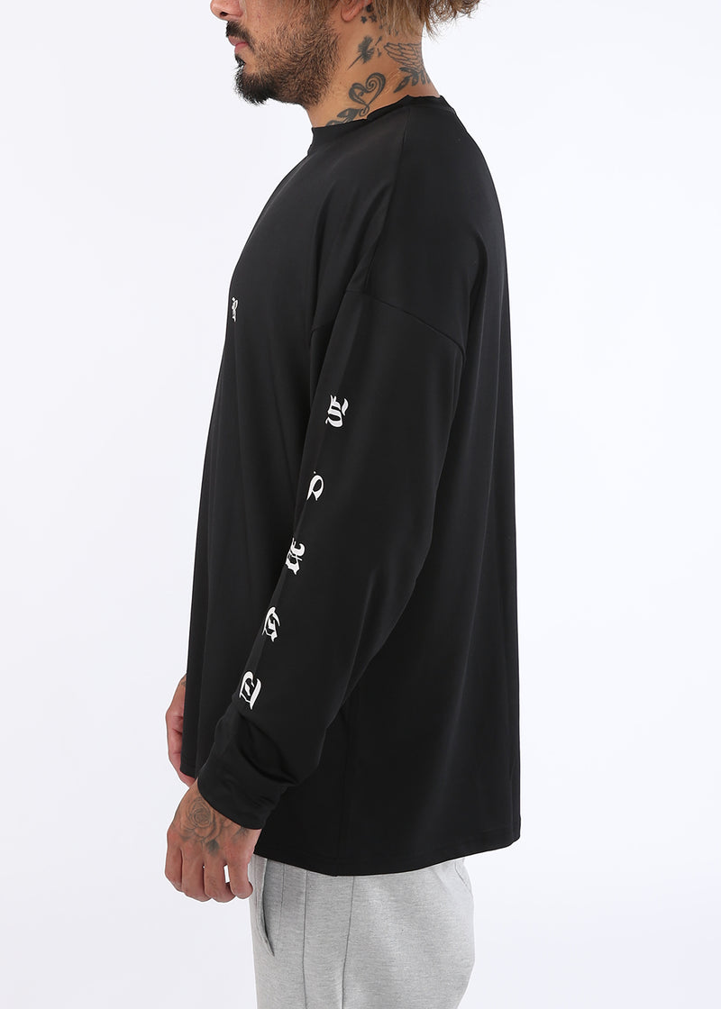 Dry R Over Size Long Tee [black]