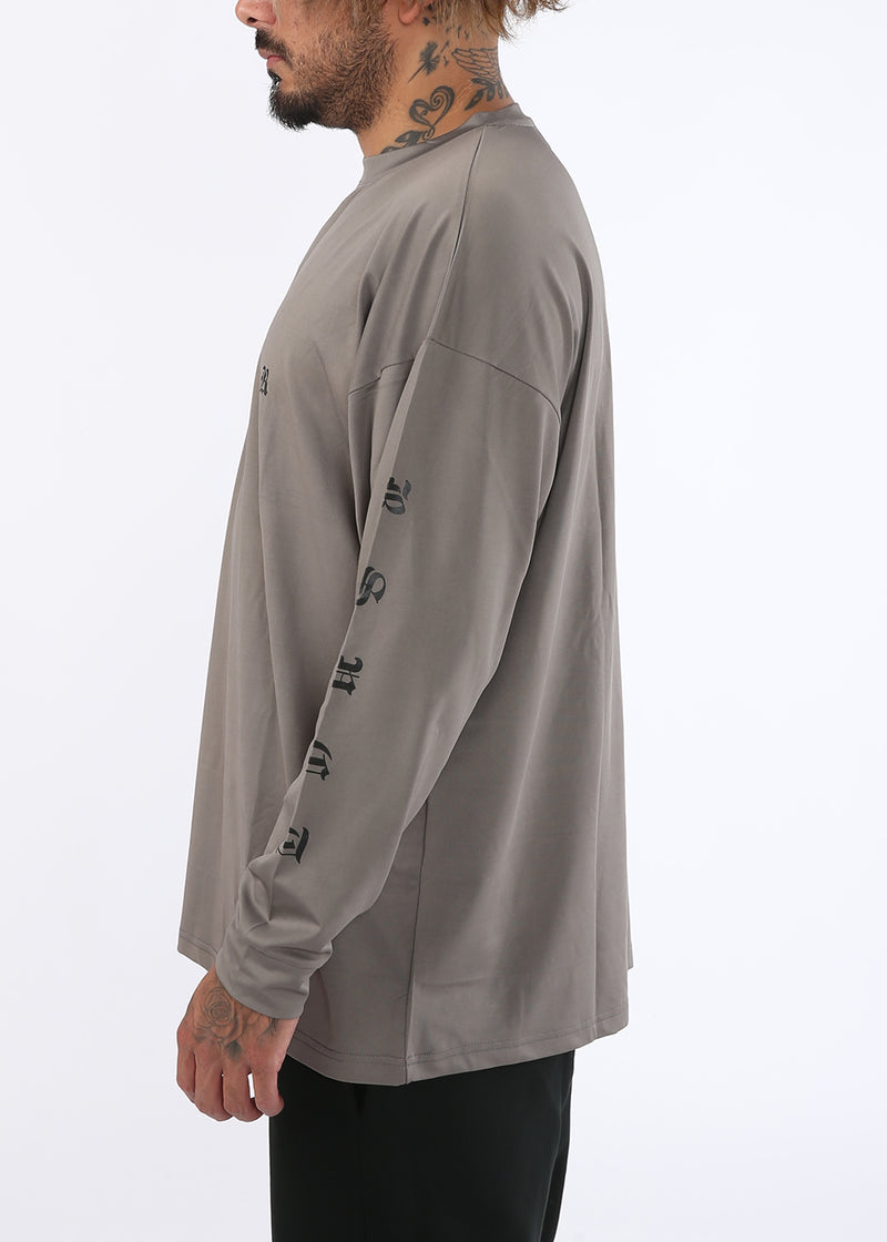 Dry R Over Size Long Tee [ash gray] – RSPCT