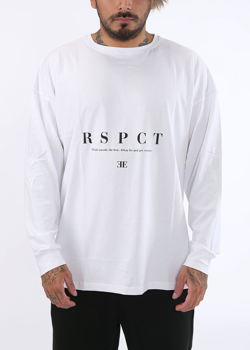 CE Over Size Long Tee [white]